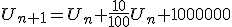 U_{n+1}=U_n+\frac{10}{100}U_n+1 000 000